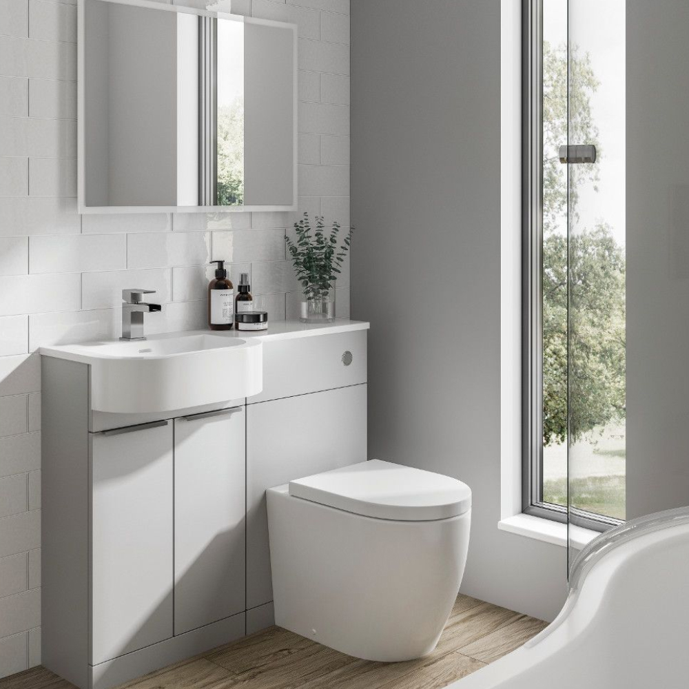 Elation PShape LH Slimline Combo Pearl Grey 1000mm