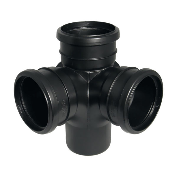 Davant 110mm Black Triple Corner Branch 92 Degree