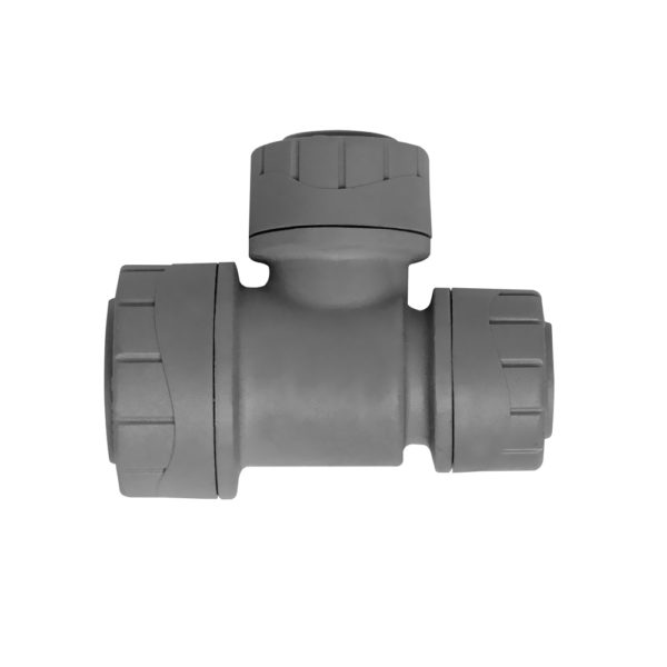 Polyplumb 15mm x 10mm x 10mm Reducing Tee Push Fit