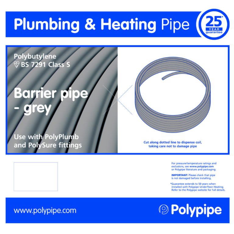 Polyplumb 22mm x 25m Polybutylene Barrier Pipe Coil