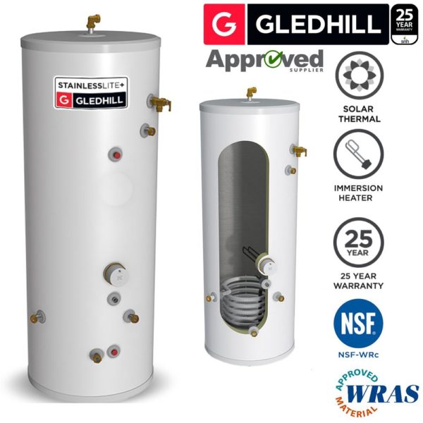 Gledhill Unvented lite Plus Solar 180L - Image 2