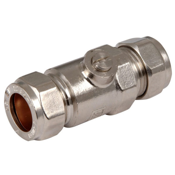 15mm Isolation Valve Full Bore Chrome