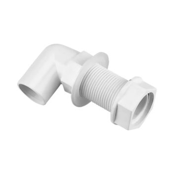 21.5mm White Bent Tank Connector