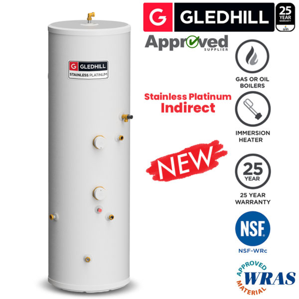 Gledhill Stainless Platinum 150L Indirect Unvented Cylinder - Image 2