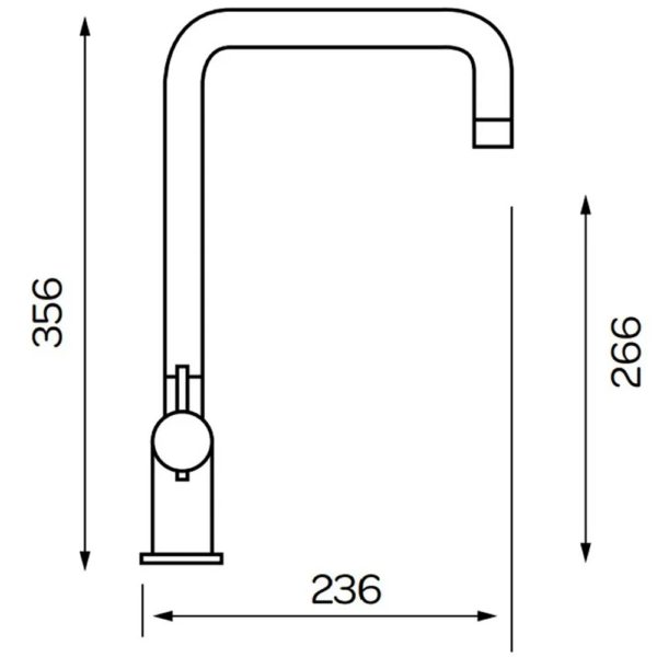K Vit Kitchen Sink Tap Mono Mixer KST011 Chrome - Image 2