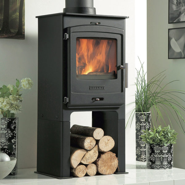 Portway 1 Contemporary Multifuel Stove High Leg