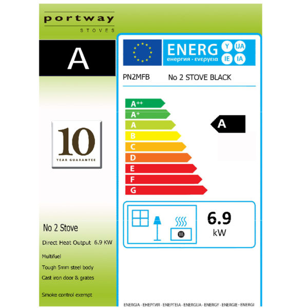 Portway 2 Contemporary Multifuel Stove ECO-Design - Image 4