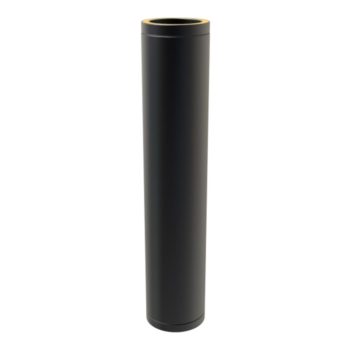 TWPro 125mm Twin Wall Insulated Pipe 1000mm Matt Black KW