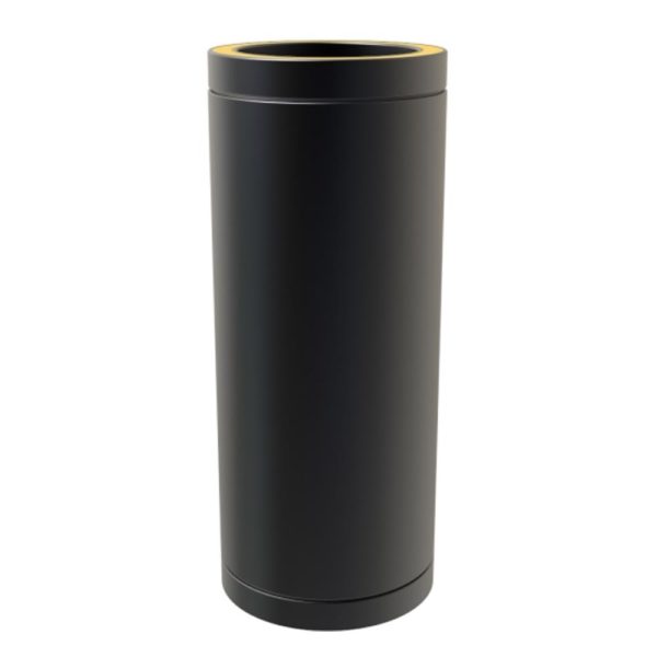 TWPro 125mm Twin Wall Insulated Pipe 500mm Matt Black KW