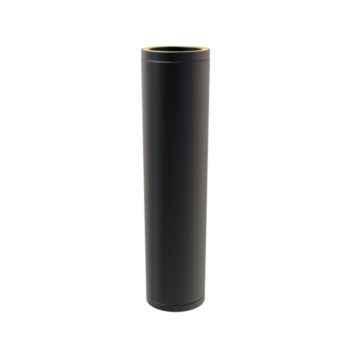 TWPro 125mm Twin Wall Insulated Pipe 800mm Matt Black KW