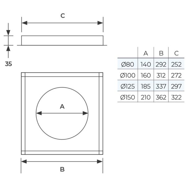 TWPro 125mm Twin Wall Fire Stop Matt Black KW - Image 2