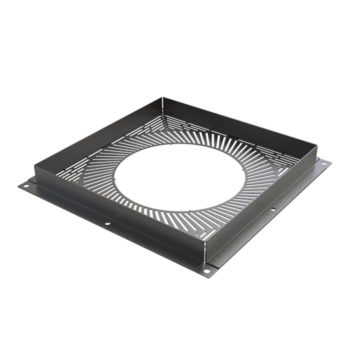 TWPro 125mm Twin Wall Ventilated Firestop Plate Matt Black KW