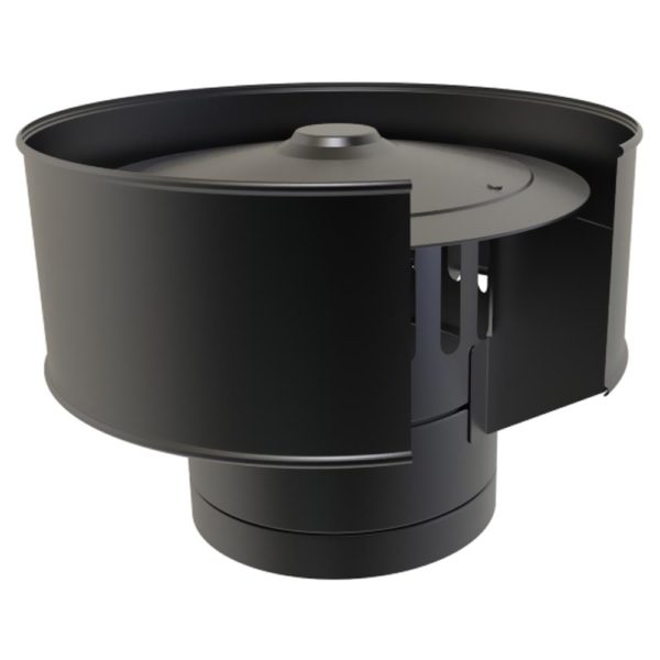 TWPro 125mm Twin Wall Insulated Gas Cowl Matt Black KW