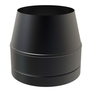 TWPro 125mm Twin Wall Insulated Cone Top Cowl Matt Black KW