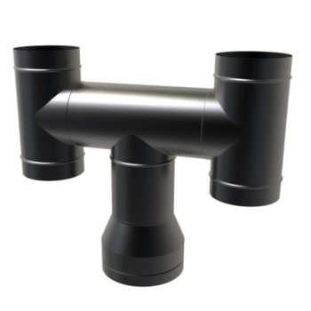 TWPro 125mm Twin Wall Insulated H Cowl Matt Black KW