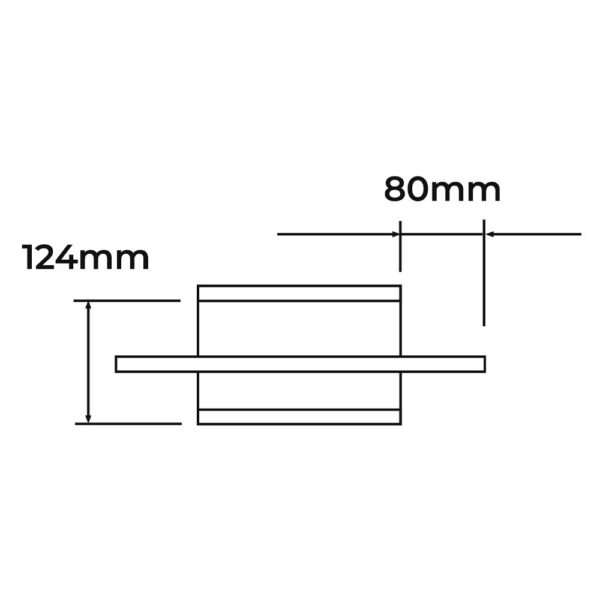 TWPro 150mm Twin Wall Console Plate 150mm Matt Black KW - Image 2