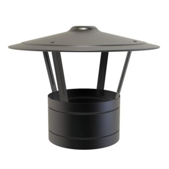 TWPro 150mm Twin Wall Insulated Rain Cap Matt Black KW