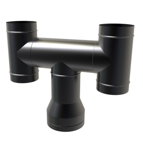 TWPro 150mm Twin Wall Insulated H Cowl Matt Black KW