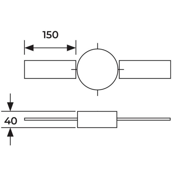 TWPro 150mm Twin Wall Roof Support Matt Black KW - Image 2