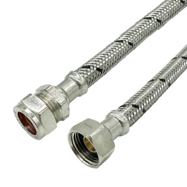 2 x15mm x 1/2inch Flexi 500mm WRAS Approved - Image 2