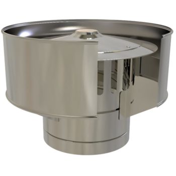 TWPro 125mm Twin Wall Insulated Gas Cowl Stainless Steel