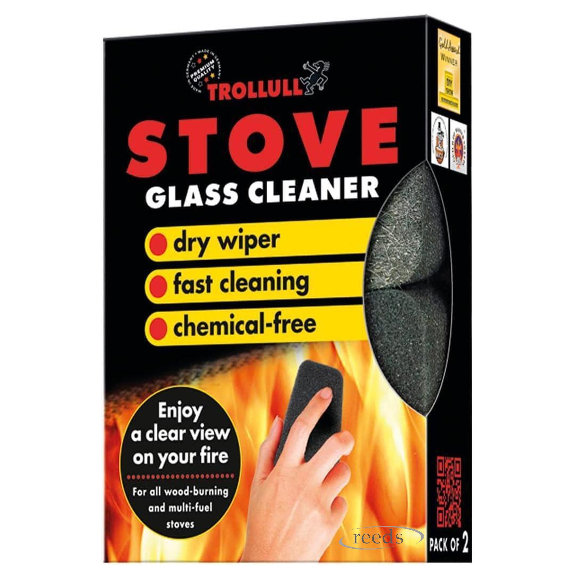 Trollull Stove Glass Cleaner Pads Non Scratch Pack of 2