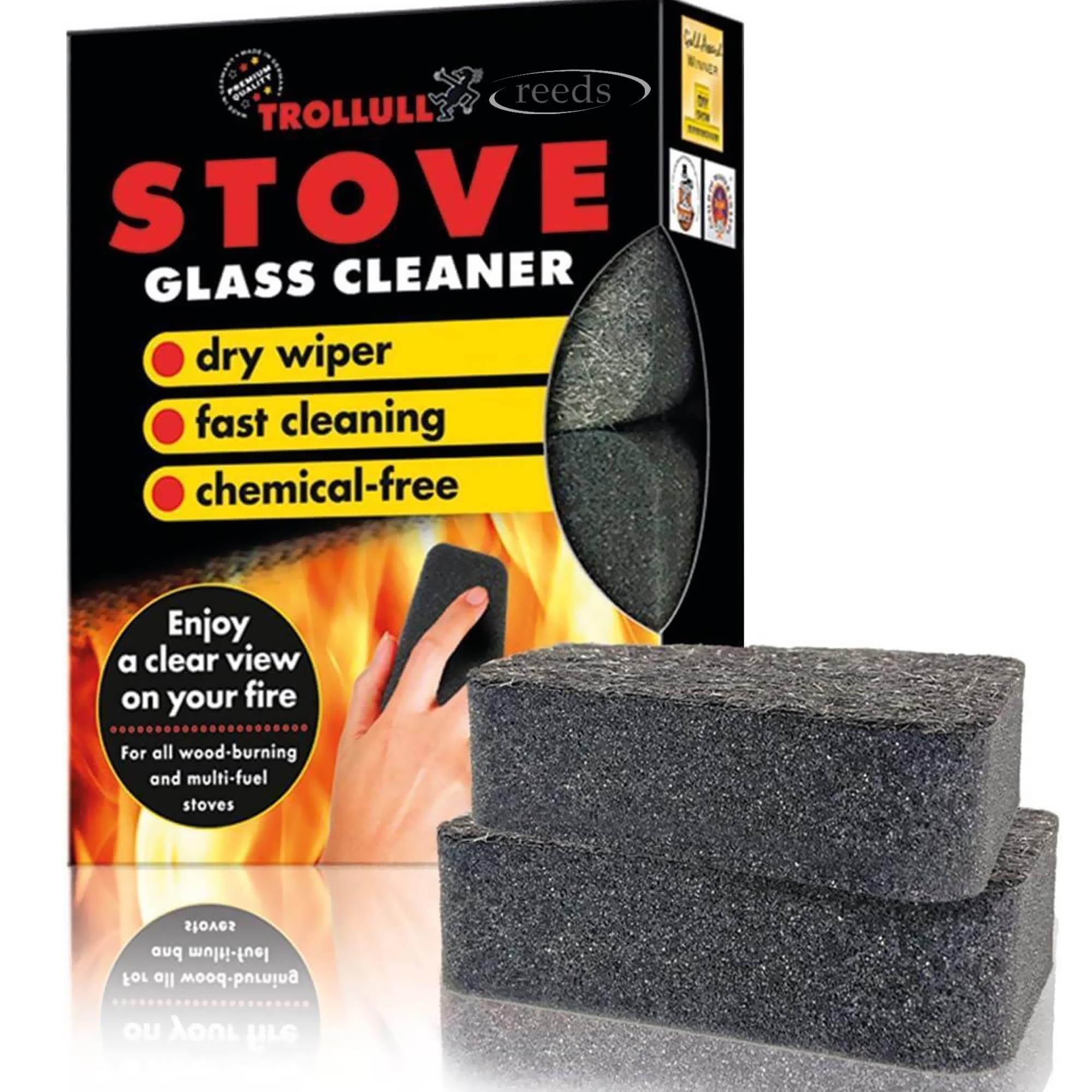 Trollull Stove Glass Cleaner Pads Non Scratch Pack of 2