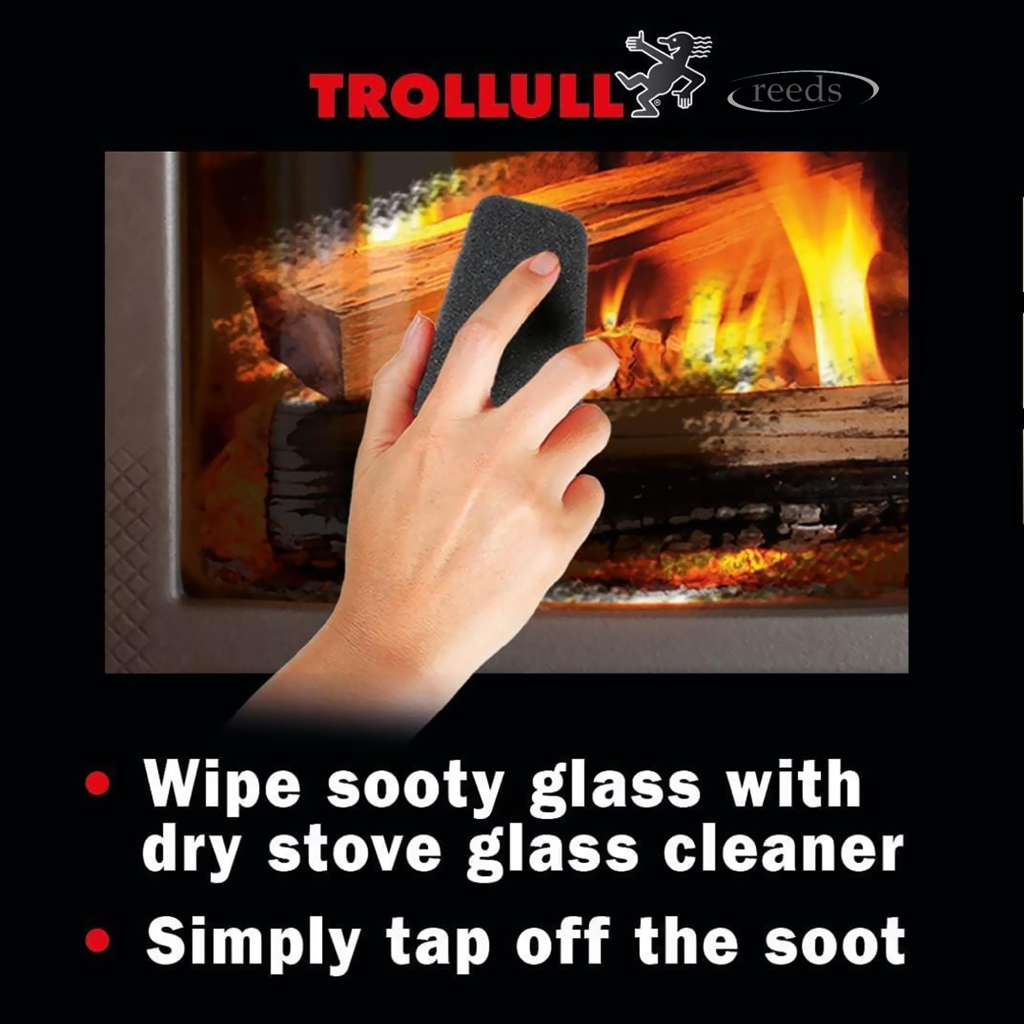 Trollull Stove Glass Cleaner Pads Non Scratch Pack of 2