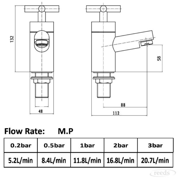 Kartell K-Vit Times Pair Bath Pillar Taps - Image 2