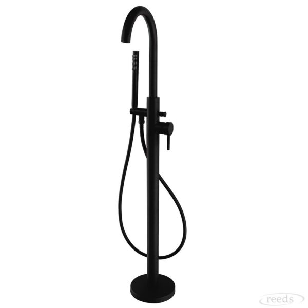Kartell K-Vit Nero Round Freestanding Bath Shower Mixer