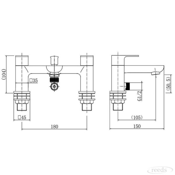 Kartell K-Vit Visage Bath Shower Mixer - Image 2