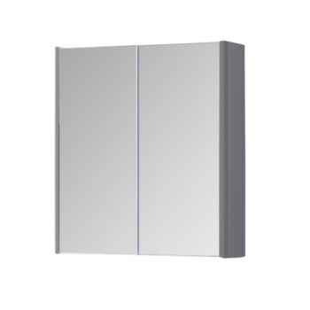 K Vit Options Mirror Cabinet 600mm Stone Grey