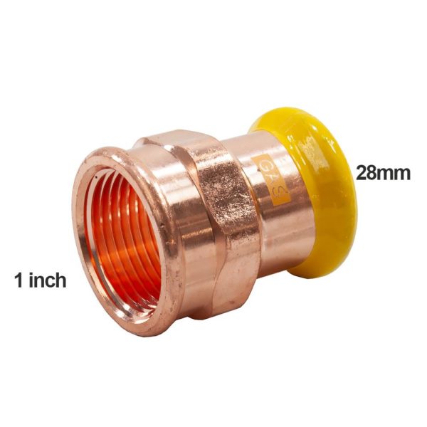 PEGASUS Gas Press Fit 28mm x 1" Copper to Female Iron - Image 2