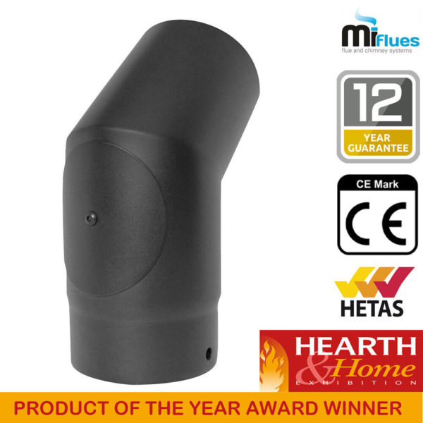125mm Vitreous Enamel 33 Degree Elbow with Door - Image 2