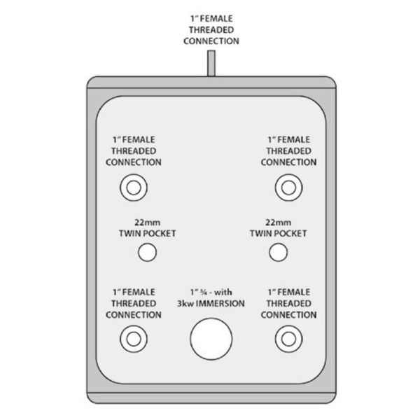 UK Cylinders FlowCyl Slim Buffer Direct 90L - Image 2