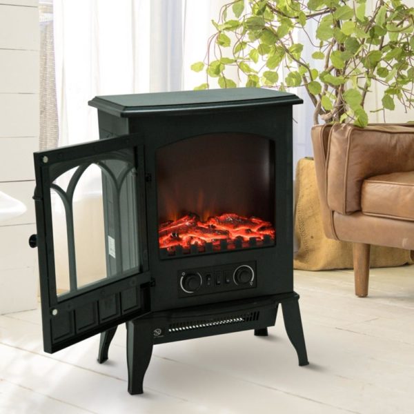 Homcom Electric Stove 2KW Black 820-127 - Image 3