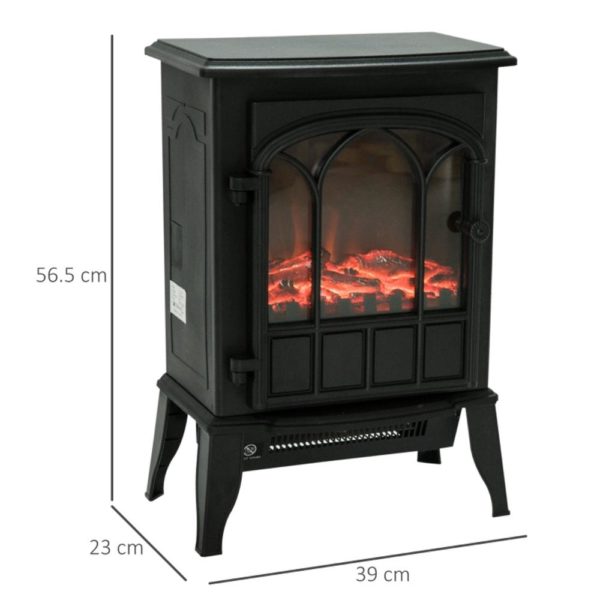 Homcom Electric Stove 2KW Black 820-127 - Image 4