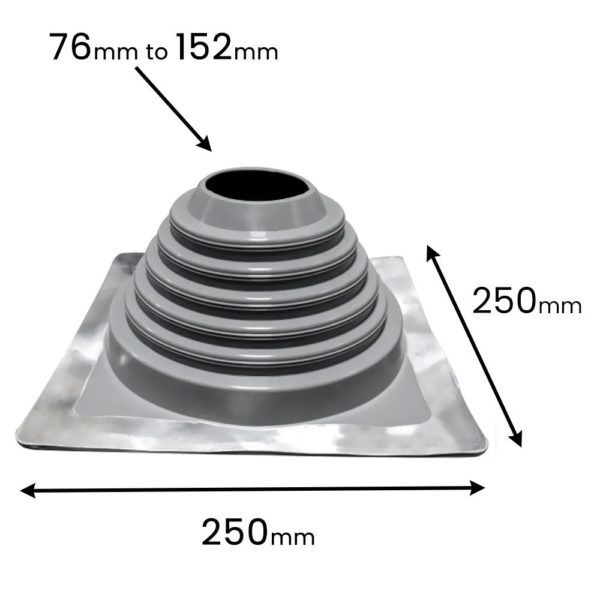 Mi Flash 76mm to 152mm No 4 Silicone Flashing HI-TEMP - Image 2