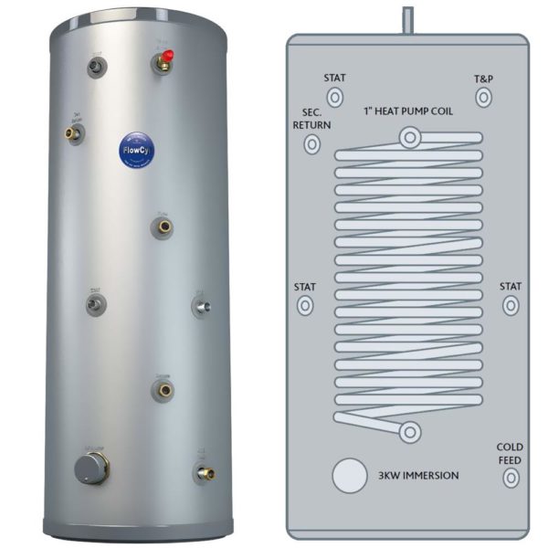 UK Cylinders FlowCyl Heat Pump Unvented 120L - Image 2