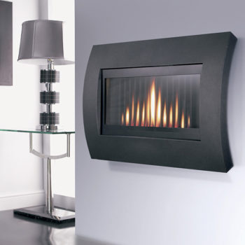 Flavel Curve Wall Mounted Gas Fire Black