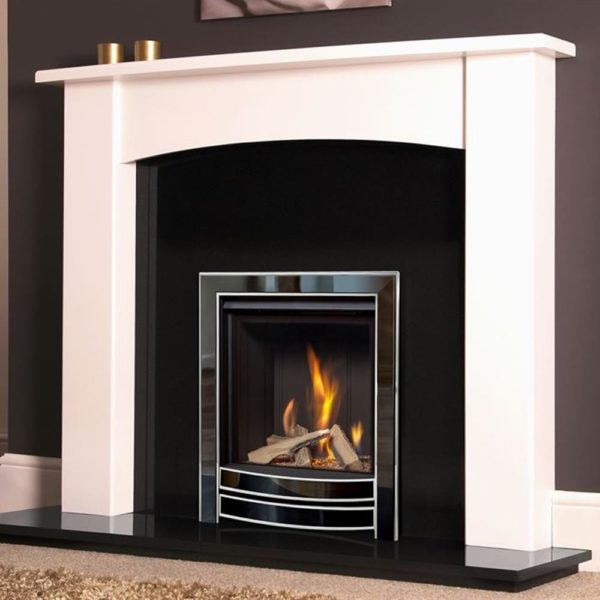 Flavel Romance RC Black Nickel / Chrome Gas Fire