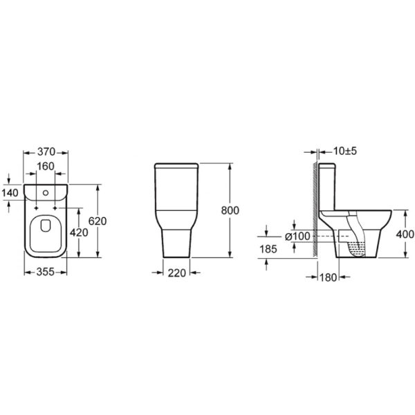Imex Xcite Open Back Toilet c/w Soft Close Seat - Image 3