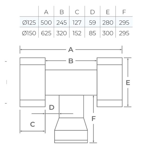 TWPro 150mm Twin Wall Insulated H Cowl Stainless Steel - Image 2