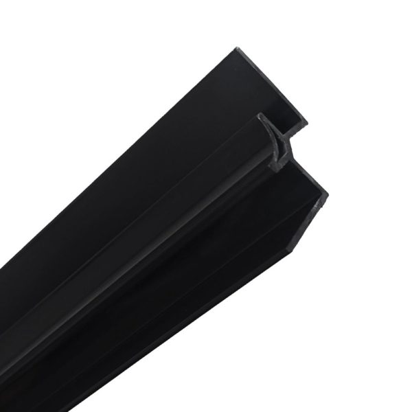 K-Vit Wall Panel Internal Winged Corner Black ABS 10mm