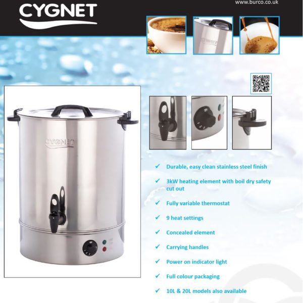 Burco Water Boiler 30L Manual Fill CYMFCT1030 - Image 5