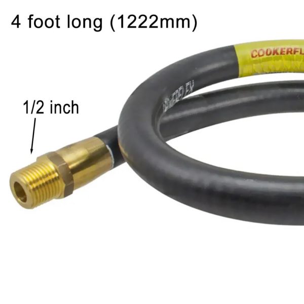Cooker Hose 4 Feet  x 1/2 Inch Bayonet Style Natural Gas Only - Image 4
