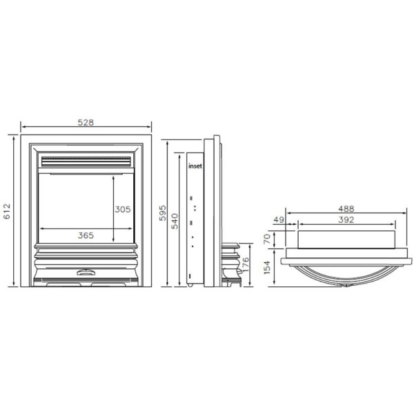 Flavel Electric Proflame Arcadia Silver - Image 2
