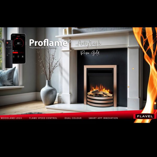 Flavel Electric Proflame Autograph Black Nickel/Chrome - Image 4